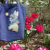 sac tote bag denim brodé