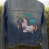 veste jean enfant fille unicorn