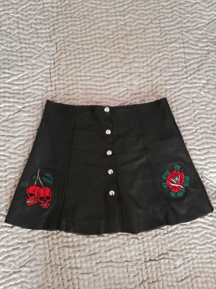 Jupe cuir La Veste Tatouée