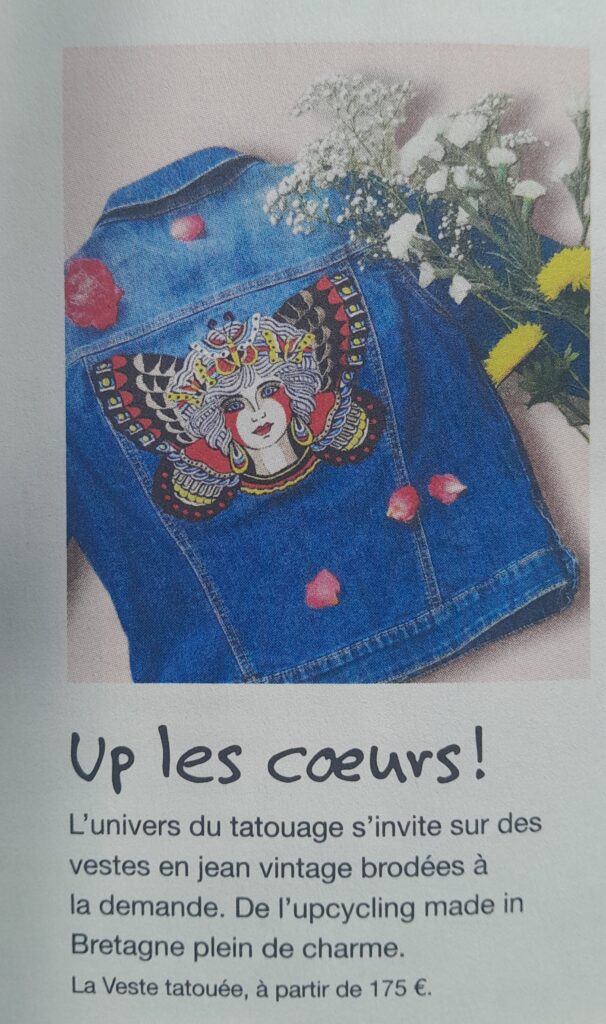 La Veste Tatouée broderie sur mesure Rennes