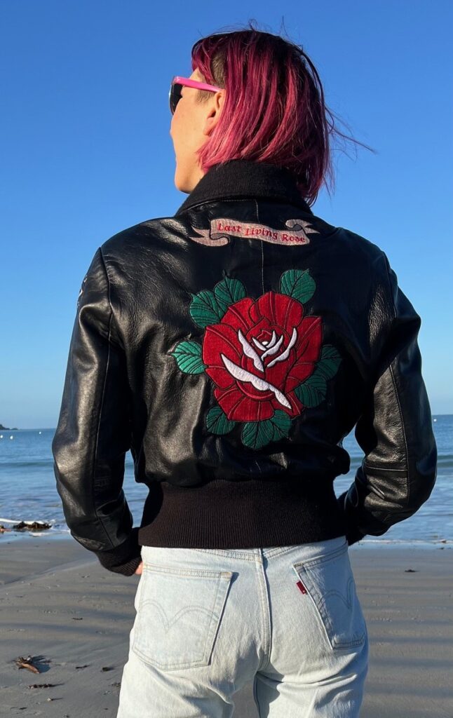 La Veste Tatouée broderie cuir Rennes