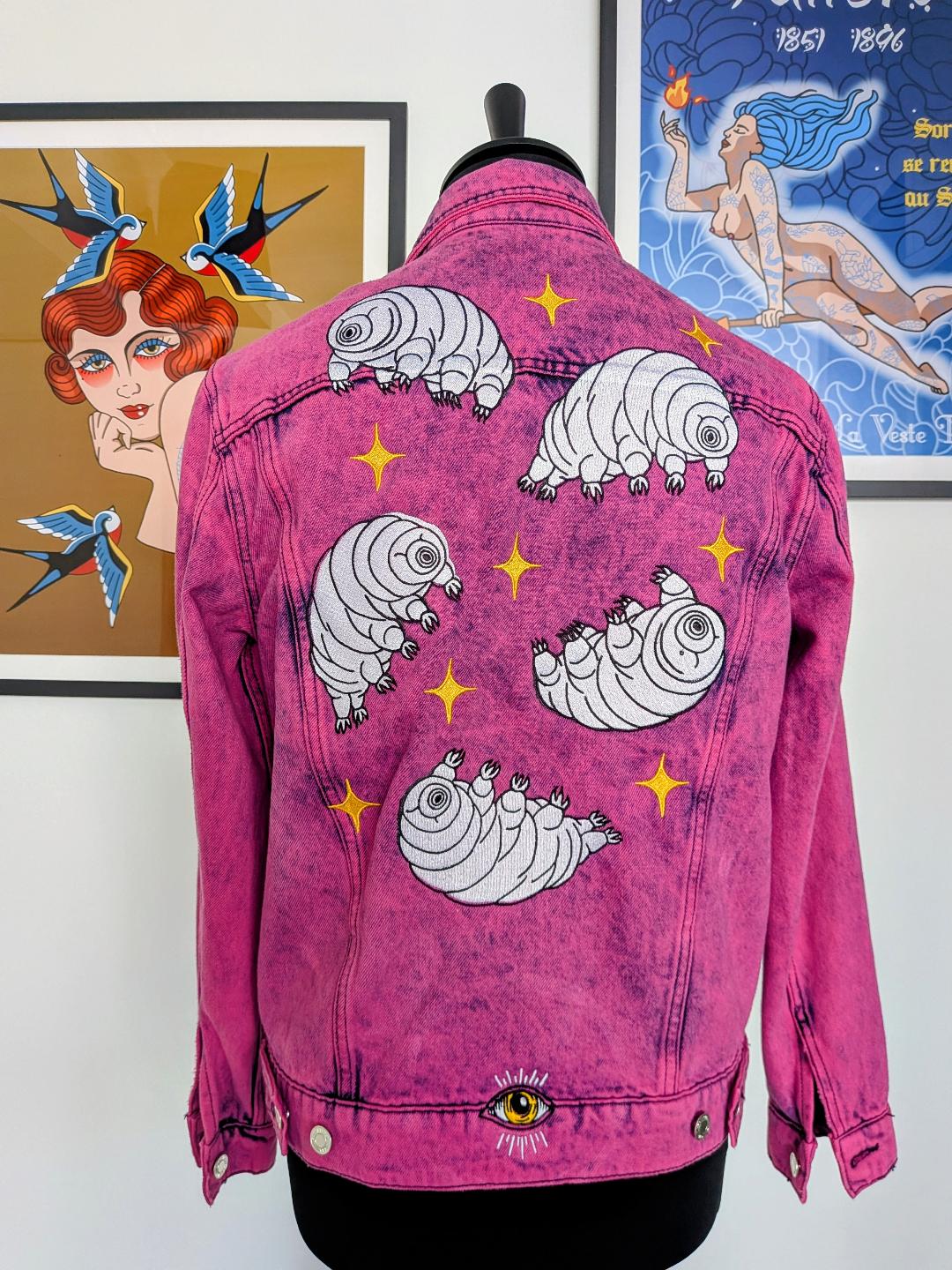 Les Tardigrades : veste washed rose Modèle unique