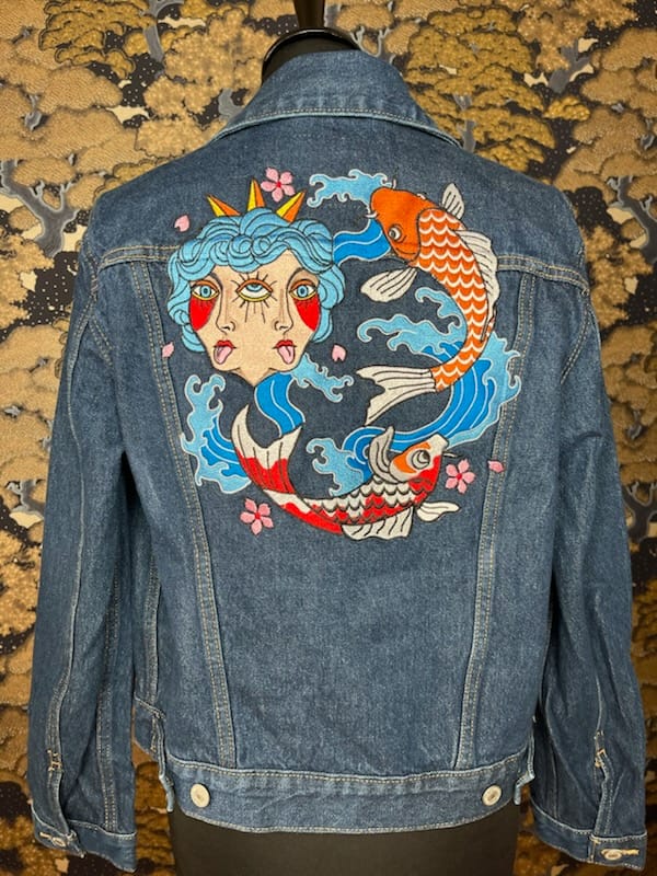 La Veste Tatouée vestes en jean brodée Rennes