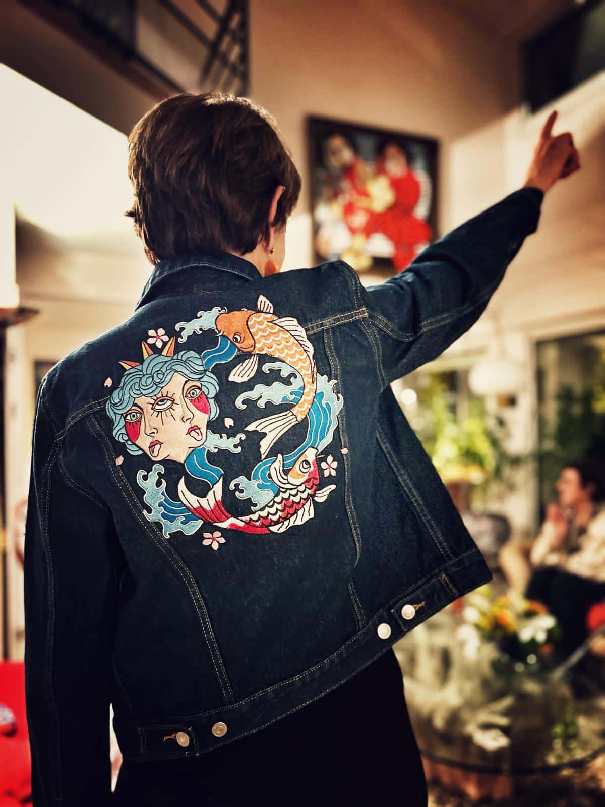La Veste Tatouée vestes en jean brodée Rennes