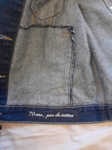 La Veste Tatouée vestes en jean brodée Rennes