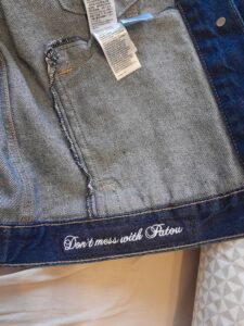 La Veste Tatouée vestes en jean brodée Rennes