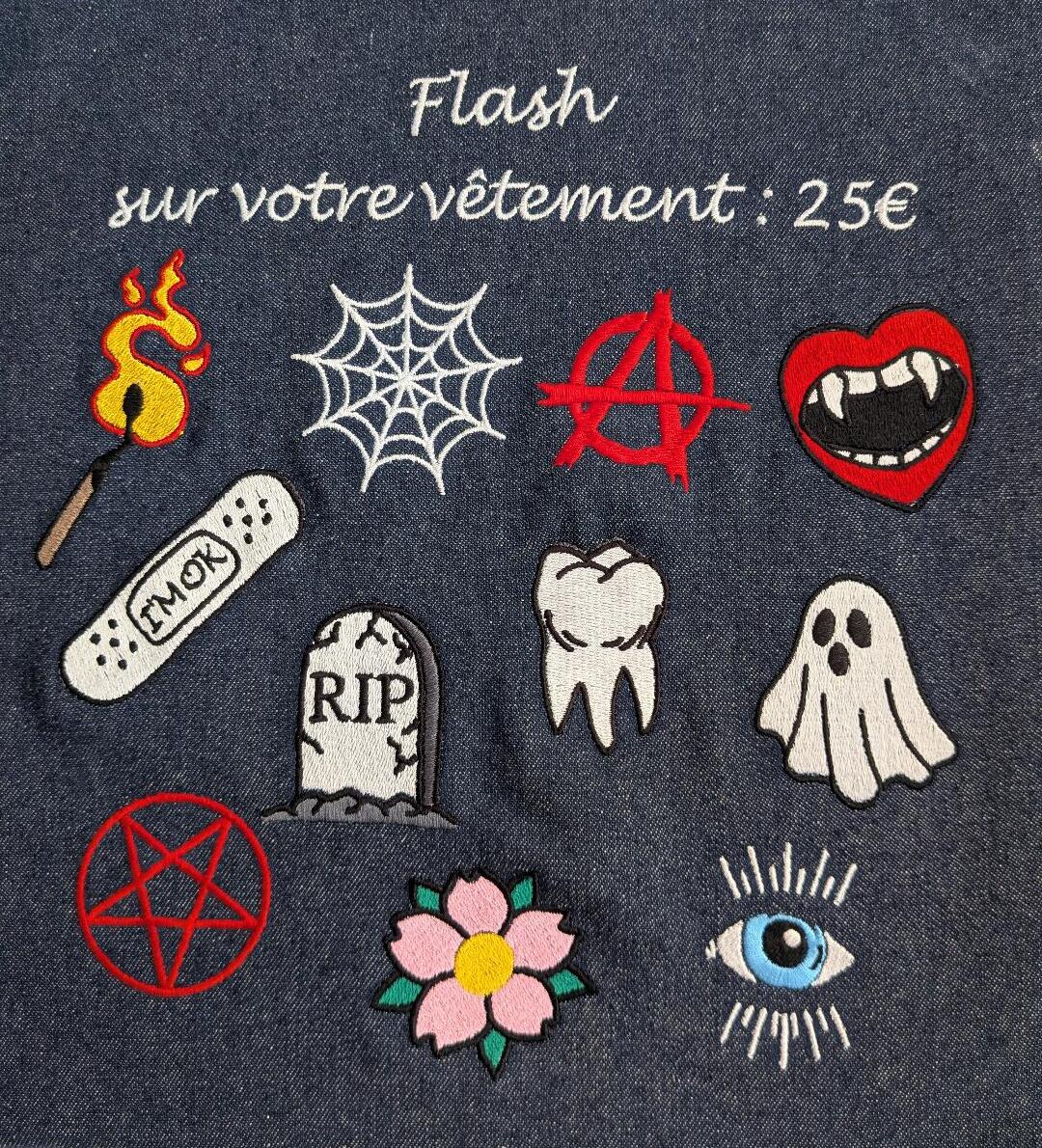 Flash La Veste Tatouée broderie Rennes