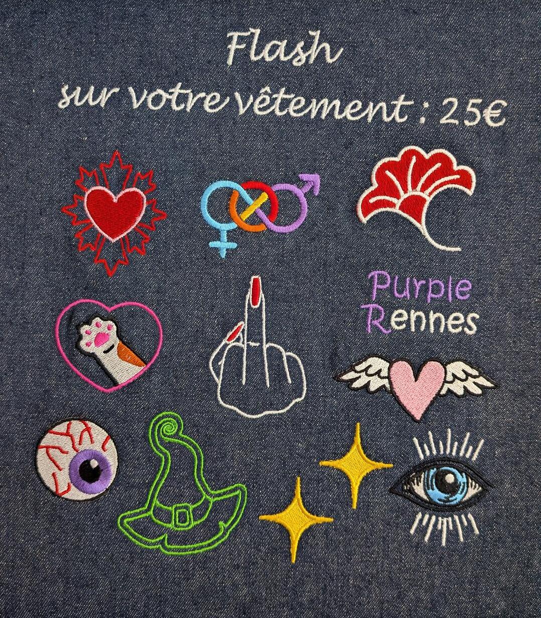 Flash La Veste Tatouée broderie Rennes