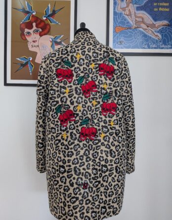 Léopard Cherry Skulls : modèle unique